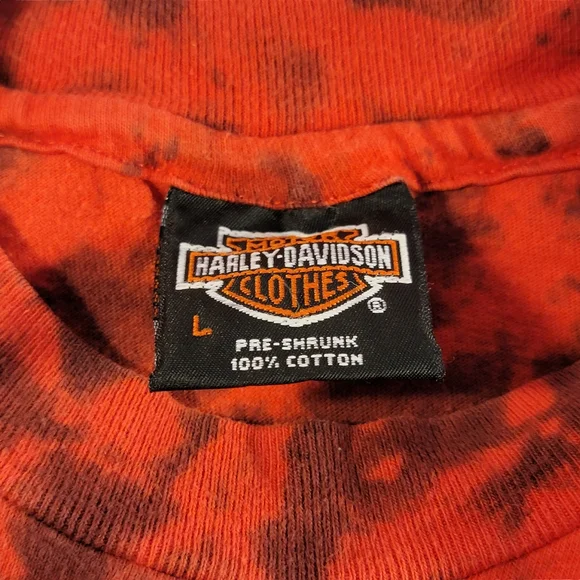 Harley-Davidson Vintage 90's USA Single Stitched Tie Dye "Live to Ride" Men's L - Picture 7 of 10
